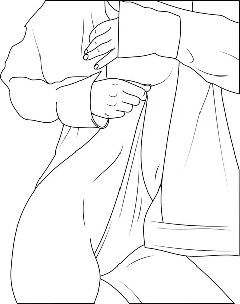 vektör çizim. çıplak kadın iç çamaşırı seksi kadın cesedi. bir satır tasarım