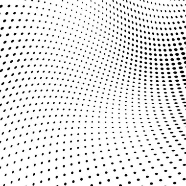 Yarı ton doku soyut. Beyaz arka planda siyah noktalar kaotik deseni. Fütüristik grunge yüzey