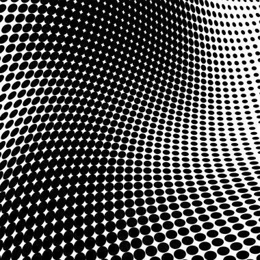 Yarı ton doku soyut. Beyaz arka planda siyah noktalar kaotik deseni. Fütüristik grunge yüzey