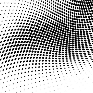 Yarı ton doku soyut. Beyaz arka planda siyah noktalar kaotik deseni. Fütüristik grunge yüzey