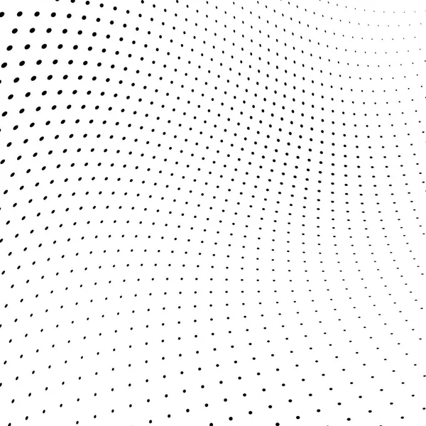ハーフトーン テクスチャを抽象化します 混沌とした白い背景に黒のドットのパターン 未来的なグランジの表面 — ストックベクタ