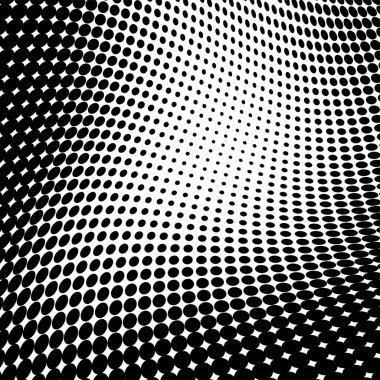 Yarı ton doku soyut. Beyaz arka planda siyah noktalar kaotik deseni. Fütüristik grunge yüzey