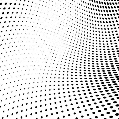 Yarı ton doku soyut. Beyaz arka planda siyah noktalar kaotik deseni. Fütüristik grunge yüzey