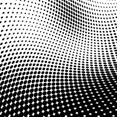 Yarı ton doku soyut. Beyaz arka planda siyah noktalar kaotik deseni. Fütüristik grunge yüzey