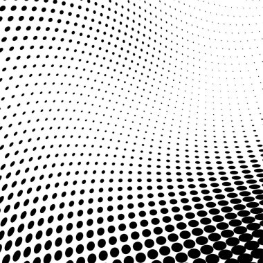 Yarı ton doku soyut. Beyaz arka planda siyah noktalar kaotik deseni. Fütüristik grunge yüzey