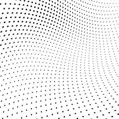 Yarı ton doku soyut. Beyaz arka planda siyah noktalar kaotik deseni. Fütüristik grunge yüzey