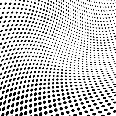 Yarı ton doku soyut. Beyaz arka planda siyah noktalar kaotik deseni. Fütüristik grunge yüzey