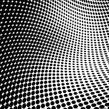 Yarı ton doku soyut. Beyaz arka planda siyah noktalar kaotik deseni. Fütüristik grunge yüzey