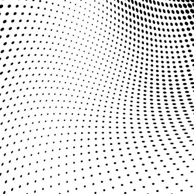 Yarı ton doku soyut. Beyaz arka planda siyah noktalar kaotik deseni. Fütüristik grunge yüzey