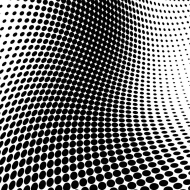 Yarı ton doku soyut. Beyaz arka planda siyah noktalar kaotik deseni. Fütüristik grunge yüzey