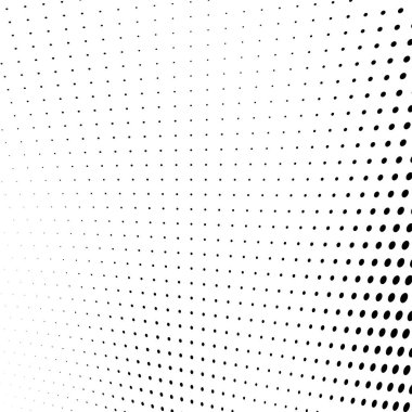 Yarı ton doku soyut. Beyaz arka planda siyah noktalar kaotik deseni. Fütüristik grunge yüzey