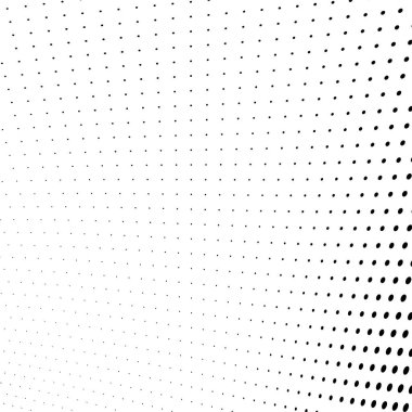 Yarı ton doku soyut. Beyaz arka planda siyah noktalar kaotik deseni. Fütüristik grunge yüzey