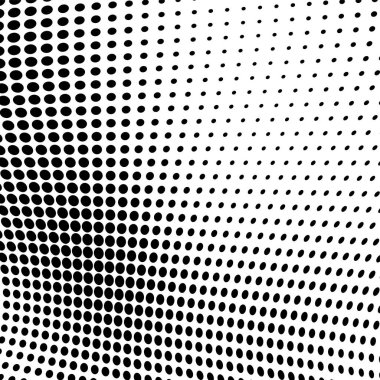 Yarı ton doku soyut. Beyaz arka planda siyah noktalar kaotik deseni. Fütüristik grunge yüzey