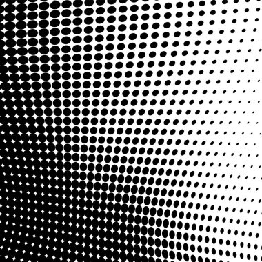 Yarı ton doku soyut. Beyaz arka planda siyah noktalar kaotik deseni. Fütüristik grunge yüzey