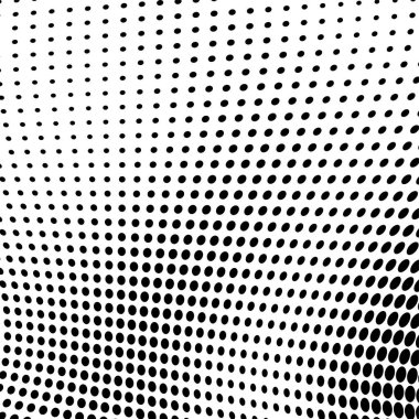 Yarı ton doku soyut. Beyaz arka planda siyah noktalar kaotik deseni. Fütüristik grunge yüzey