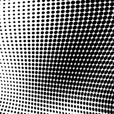 Yarı ton doku soyut. Beyaz arka planda siyah noktalar kaotik deseni. Fütüristik grunge yüzey