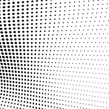 Yarı ton doku soyut. Beyaz arka planda siyah noktalar kaotik deseni. Fütüristik grunge yüzey