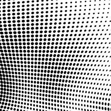 Yarı ton doku soyut. Beyaz arka planda siyah noktalar kaotik deseni. Fütüristik grunge yüzey