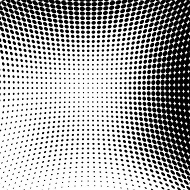 Yarı ton doku soyut. Beyaz arka planda siyah noktalar kaotik deseni. Fütüristik grunge yüzey