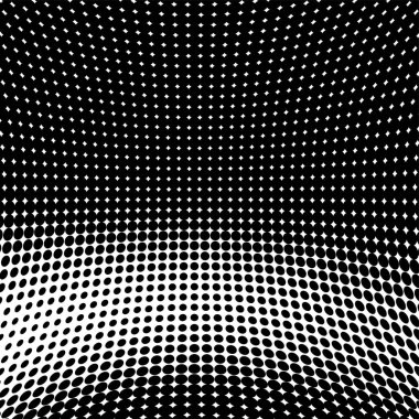 Yarı ton doku soyut. Beyaz arka planda siyah noktalar kaotik deseni. Fütüristik grunge yüzey