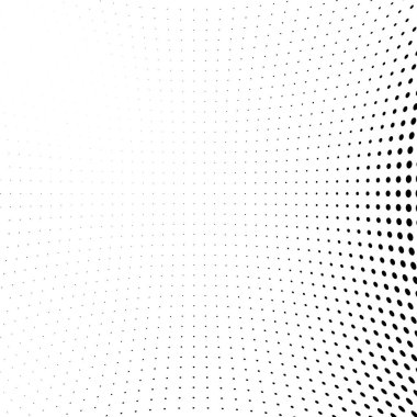 Yarı ton doku soyut. Beyaz arka planda siyah noktalar kaotik deseni. Fütüristik grunge yüzey