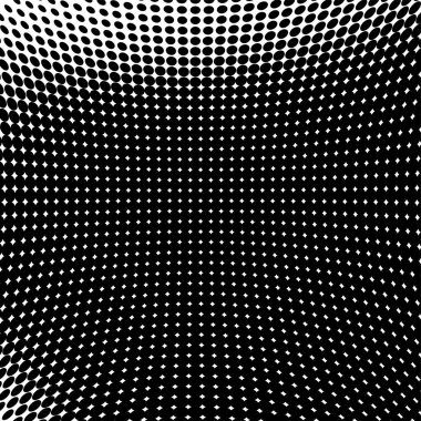 Yarı ton doku soyut. Beyaz arka planda siyah noktalar kaotik deseni. Fütüristik grunge yüzey