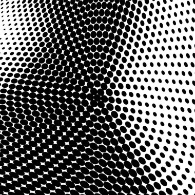 Yarı ton doku soyut. Beyaz arka planda siyah noktalar kaotik deseni. Fütüristik grunge yüzey