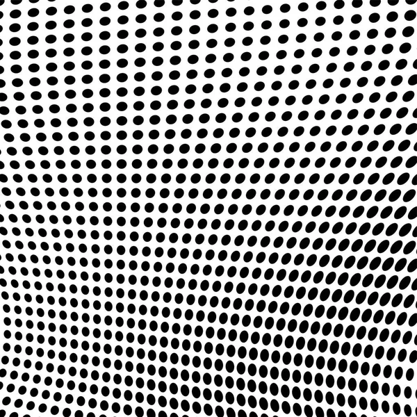 Abstract Halftone Texture Chaotic Pattern Black Dots White Background Futuristic — Stock Vector