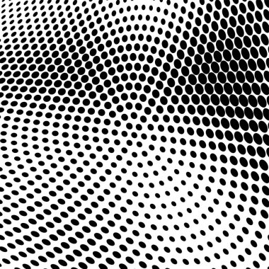 Yarı ton doku soyut. Beyaz arka planda siyah noktalar kaotik deseni. Fütüristik grunge yüzey