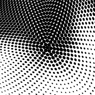 Yarı ton doku soyut. Beyaz arka planda siyah noktalar kaotik deseni. Fütüristik grunge yüzey