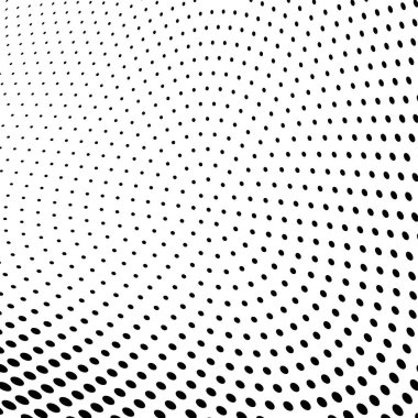 Yarı ton doku soyut. Beyaz arka planda siyah noktalar kaotik deseni. Fütüristik grunge yüzey