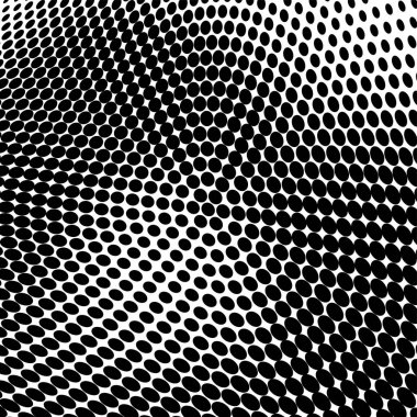 Yarı ton doku soyut. Beyaz arka planda siyah noktalar kaotik deseni. Fütüristik grunge yüzey