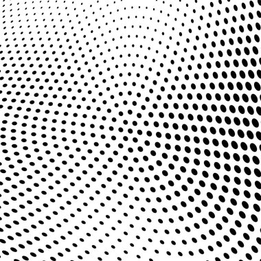 Yarı ton doku soyut. Beyaz arka planda siyah noktalar kaotik deseni. Fütüristik grunge yüzey