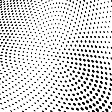 Yarı ton doku soyut. Beyaz arka planda siyah noktalar kaotik deseni. Fütüristik grunge yüzey