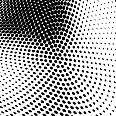 Yarı ton doku soyut. Beyaz arka planda siyah noktalar kaotik deseni. Fütüristik grunge yüzey