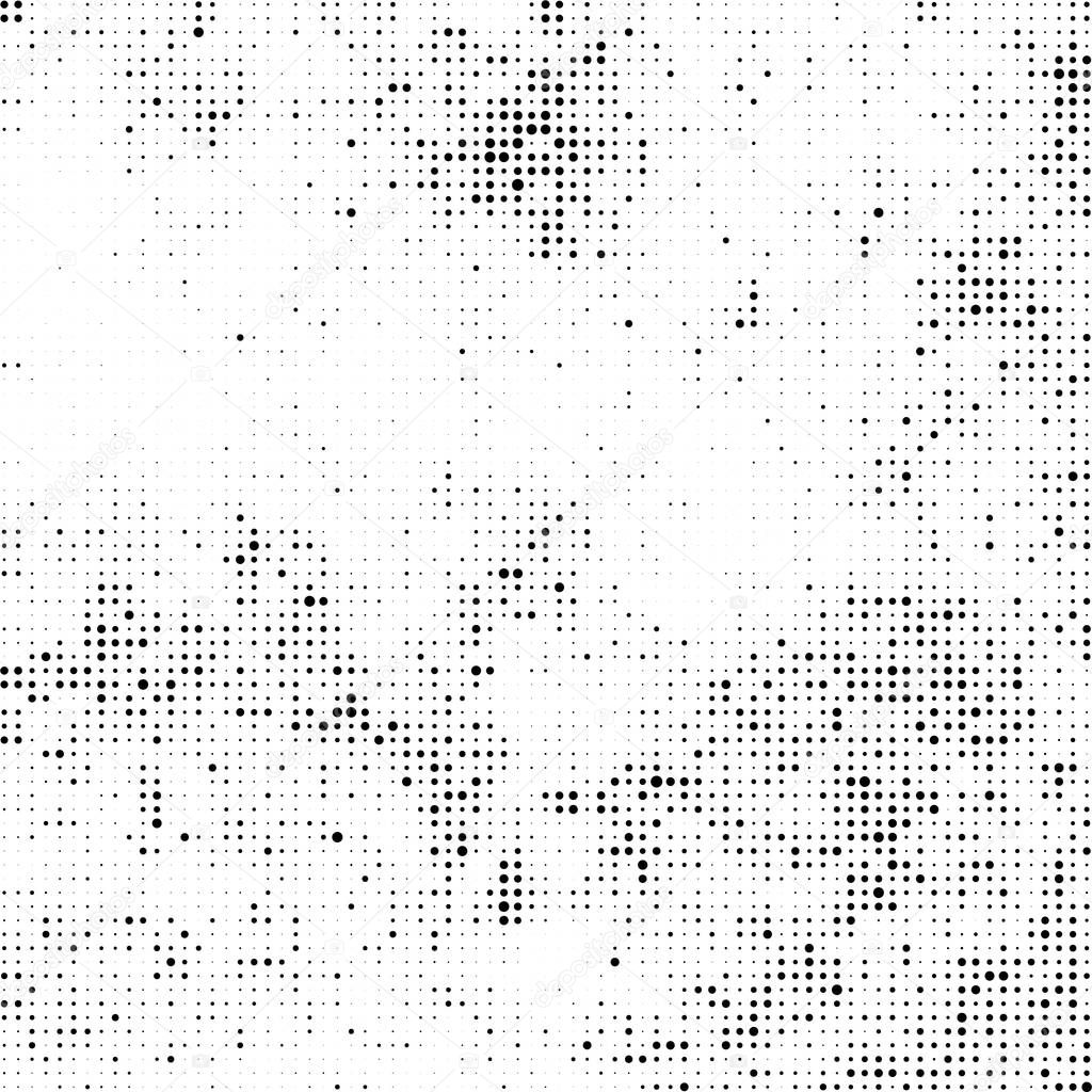 Halftone texture black and white. Abstract monochrome background of dots