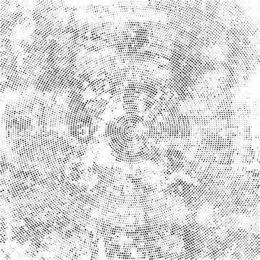 Radyal noktalı siyah ve beyaz