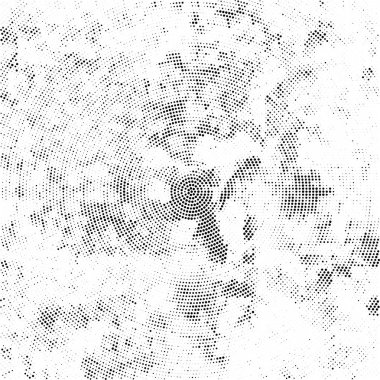 Radyal noktalı siyah ve beyaz