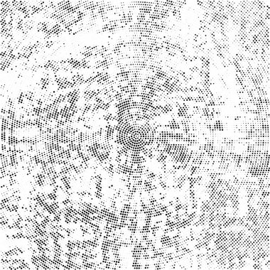 Radyal noktalı siyah ve beyaz