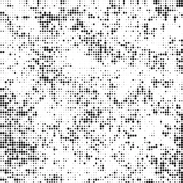 Halbton Textur Schwarz Und Weiß Abstrakter Monochromer Hintergrund Von Punkten — Stockvektor