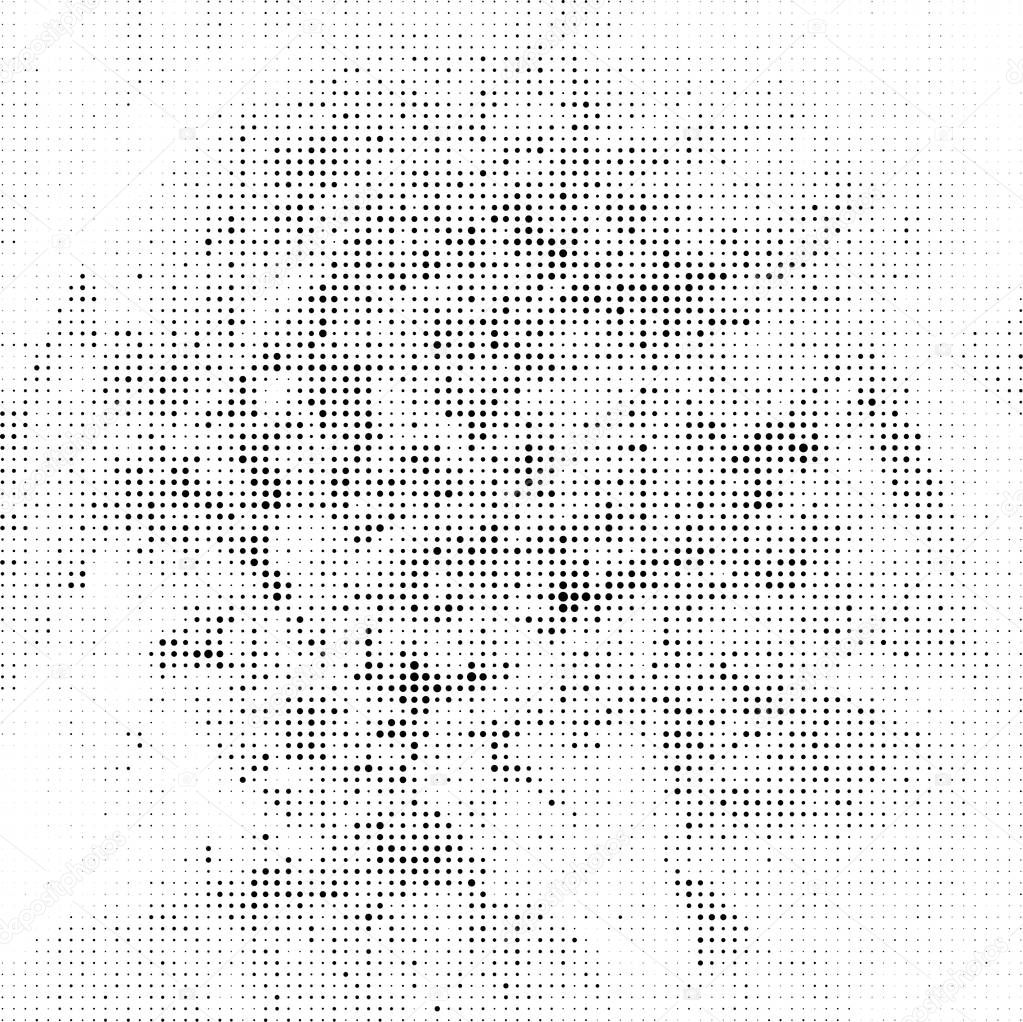 Halftone abstract black and white