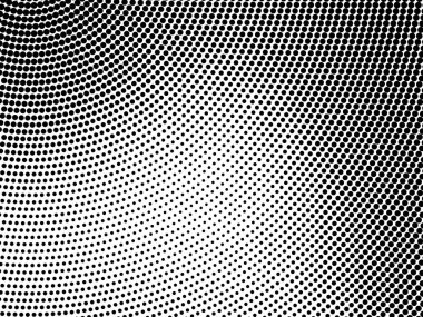 Yarı ton siyah beyaz dalgalar. Beyaz arka planda kaotik bir nokta deseni. Çoklu mürekkep damlalarını özetle