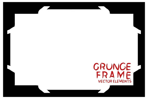 Zwart Grunge Frame Abstract Vectorsjabloon Met Ruimte Voor Tekst — Stockvector