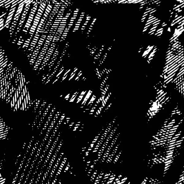 Черно Белая Текстура Абстрактные Чернильные Пятна Хаотические Мазки Грязная Поверхность Стоковая Иллюстрация