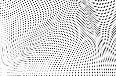 Soyut yarım ton arkaplan. Tek renkli grunge desenli noktalar. Dalgalar pürüzsüz ve kaotik. Kartvizitler, posterler, etiketler, kartvizitler için pop sanat dokusu