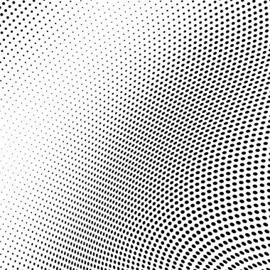 Yarı ton dokusu tek renkli bir dalgadır. Noktaların soyut siyah beyaz arkaplanı