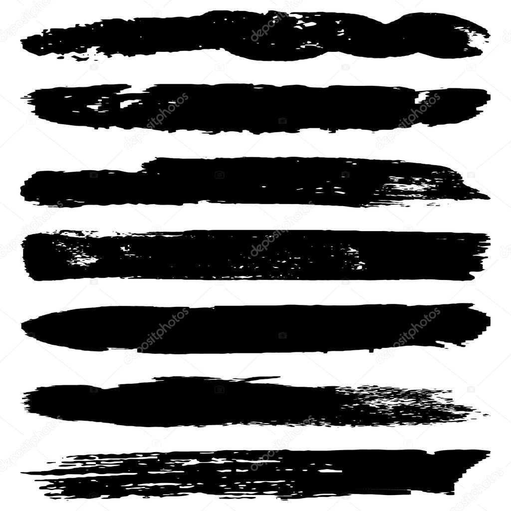 A set of grunge brushes. Smears and blotches of ink. Abstract backgrounds