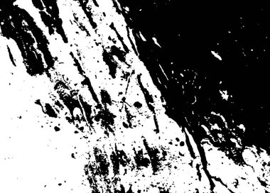Siyah beyaz grunge dokusu. Siyah boya, mürekkep ve toprak izleri. Soyut tek renkli arkaplan. Çizik, çip ve aşınma izleri.