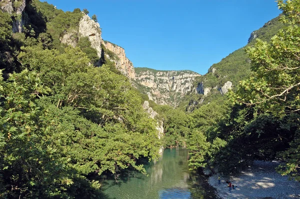 Gola Vikos Fiume Voidomatis Nelle Montagne Pindus Della Grecia Del — Foto Stock