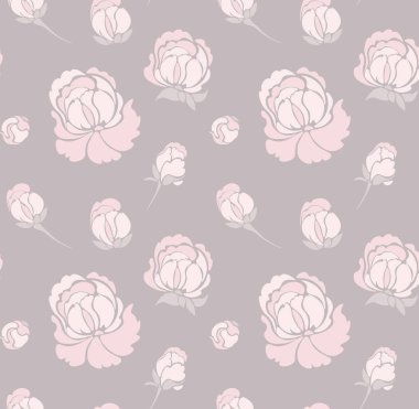 Güller ile Dikişsiz çiçek deseni. Yaz çiçekler tasarım elemanı.